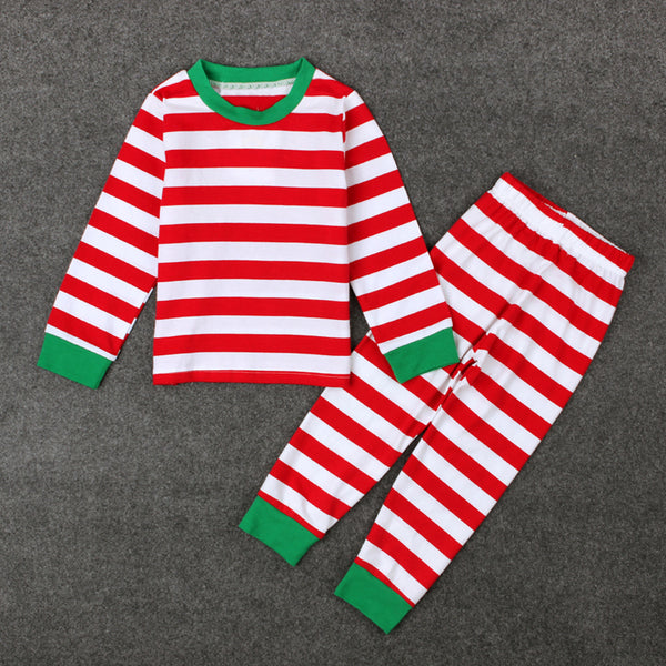 Personalized Christmas Pajamas-Red and White Striped Christmas pjs - Atlanta Monogram