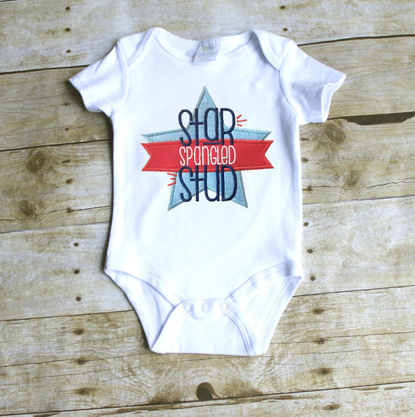 Fourth of July Infant bodysuit, Hipster kids, Hipster mom, Star Stud shirt, baby 4th of July shirt, boys 4th of July shirt, Independence day