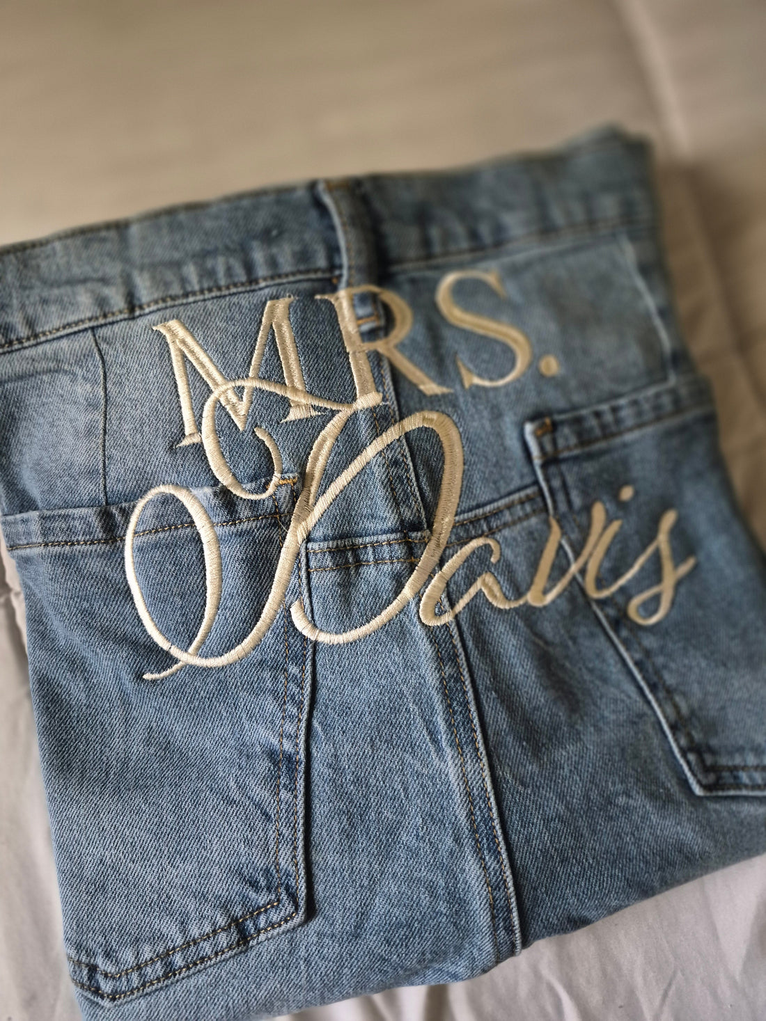 Personalized Wedding Jeans