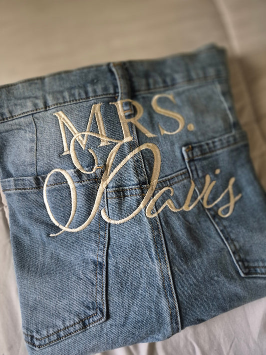 Personalized Wedding Jeans