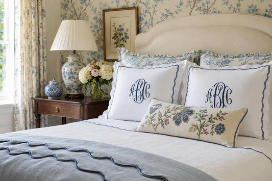 Grandmillennial Style: Why Embroidery and Monograms Belong at the Heart of the Look