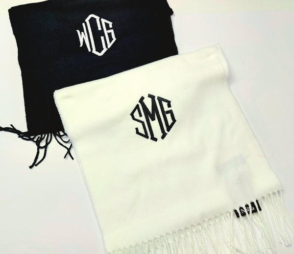 Monogrammed Cashmere feel Scarf