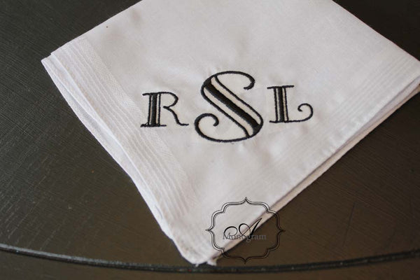 Monogrammed Men's Hankerchiefs