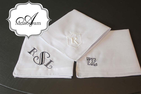 Monogrammed Men's Hankerchiefs