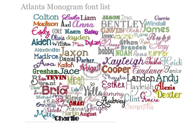 Monogrammed Aqua Scallop Tote - Atlanta Monogram