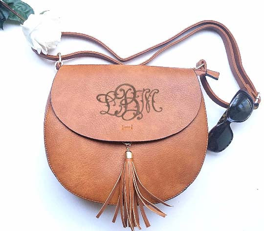 Monogram Cross Body tassel hipster tribal personalized - Atlanta Monogram