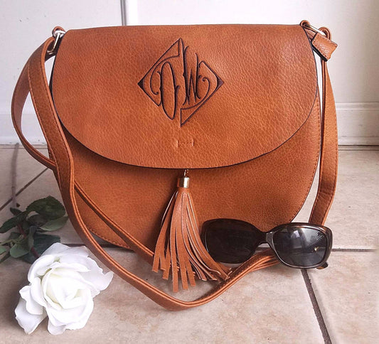 Monogram Cross Body tassel hipster tribal personalized - Atlanta Monogram