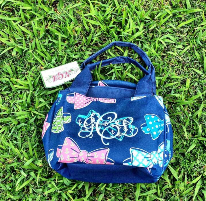 Monogrammed Bow tie Lunch bag - Atlanta Monogram