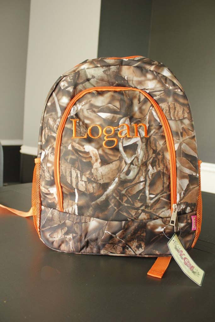 Personalized Camo Real tree backpack - Atlanta Monogram