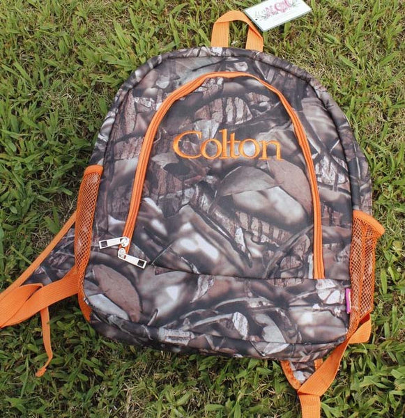 Personalized Camo Real tree backpack - Atlanta Monogram