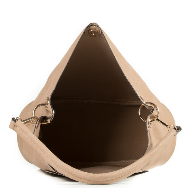 Monogrammed blush pink bucket bag 2in1 gold tone hardware, personalized purse - Atlanta Monogram