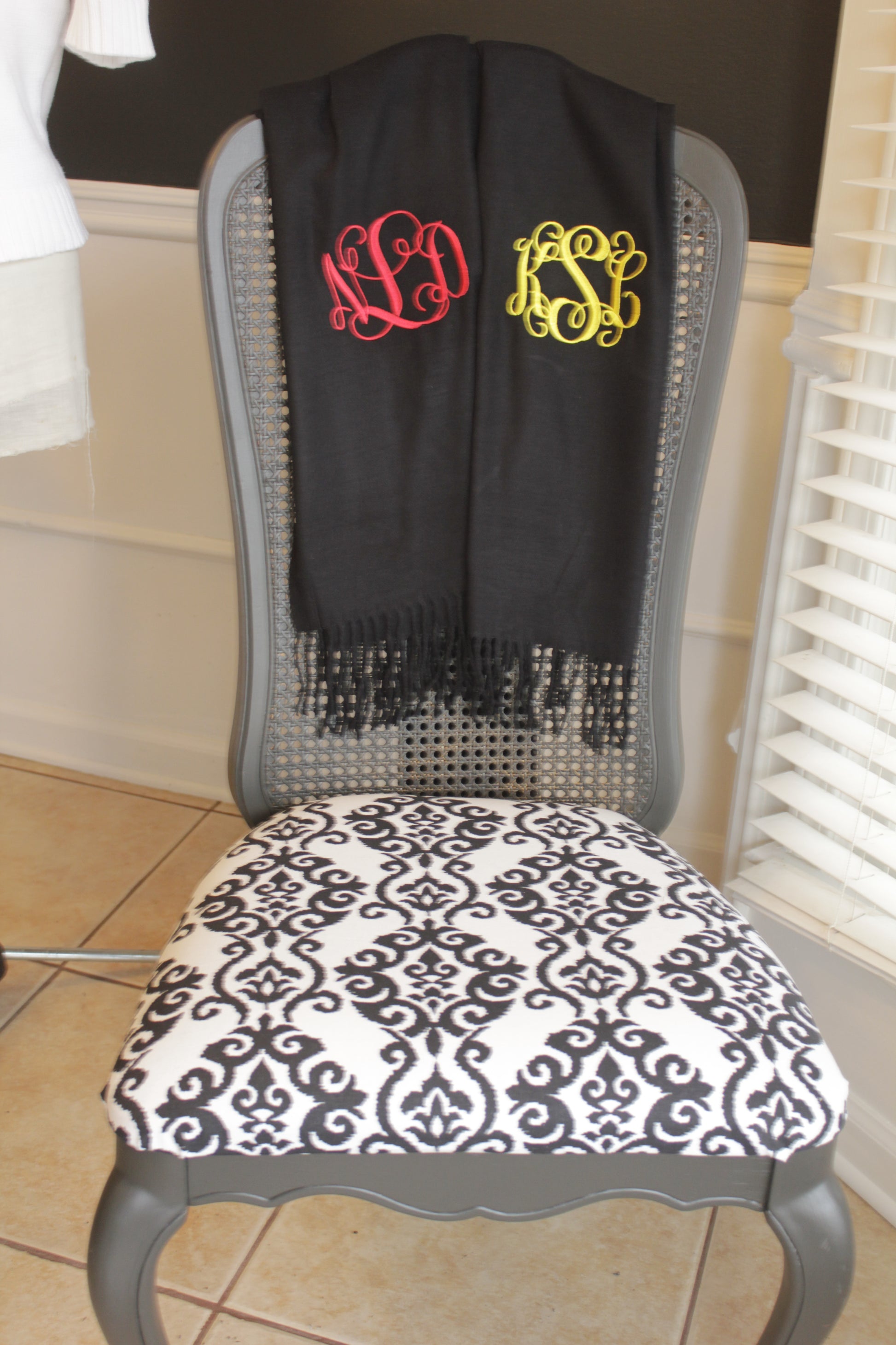 Monogrammed Cashmere feel Scarf - Atlanta Monogram