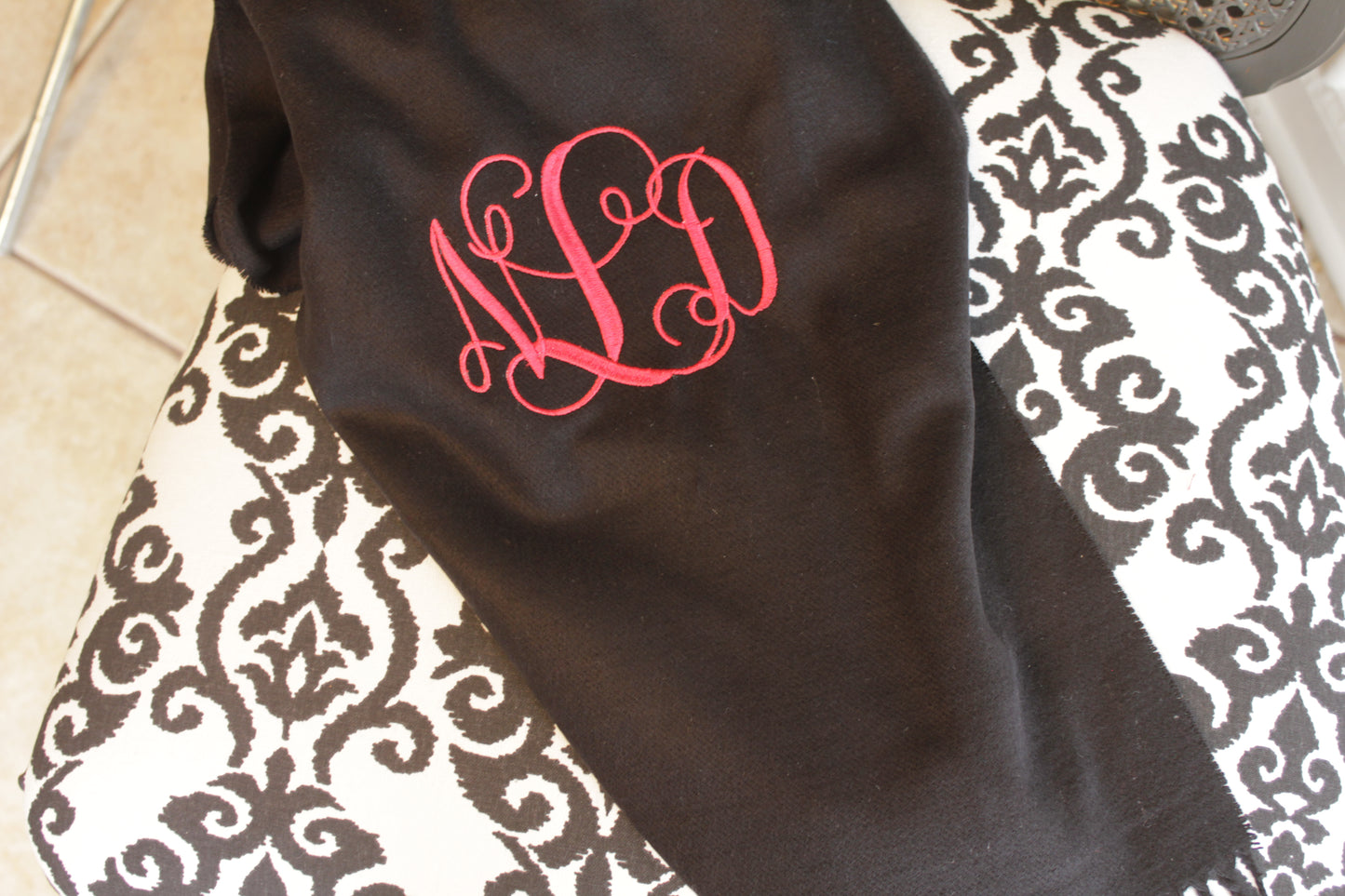 Monogrammed Cashmere feel Scarf - Atlanta Monogram