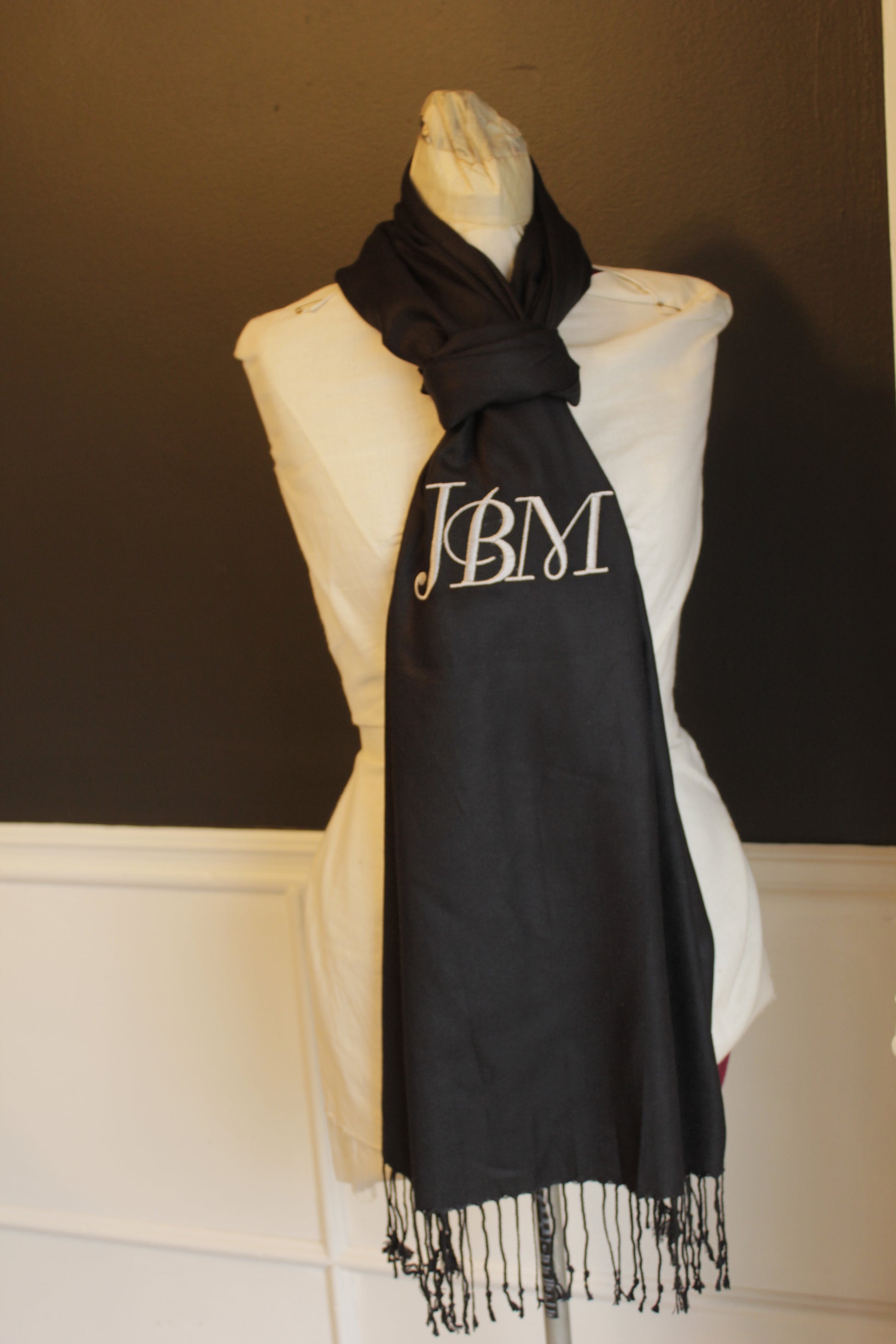 Monogrammed Cashmere feel Scarf - Atlanta Monogram