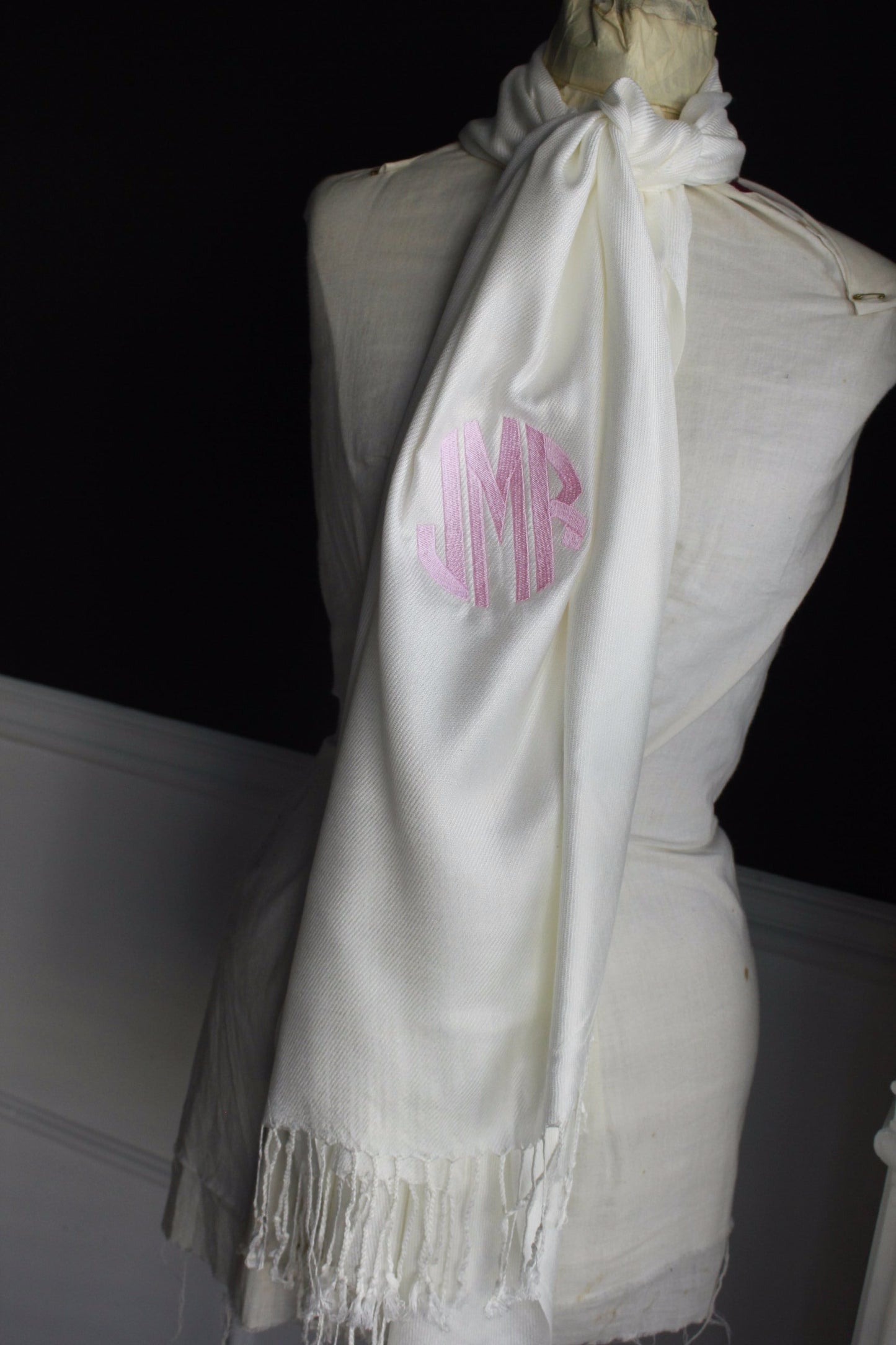 Monogrammed Cashmere feel Scarf - Atlanta Monogram