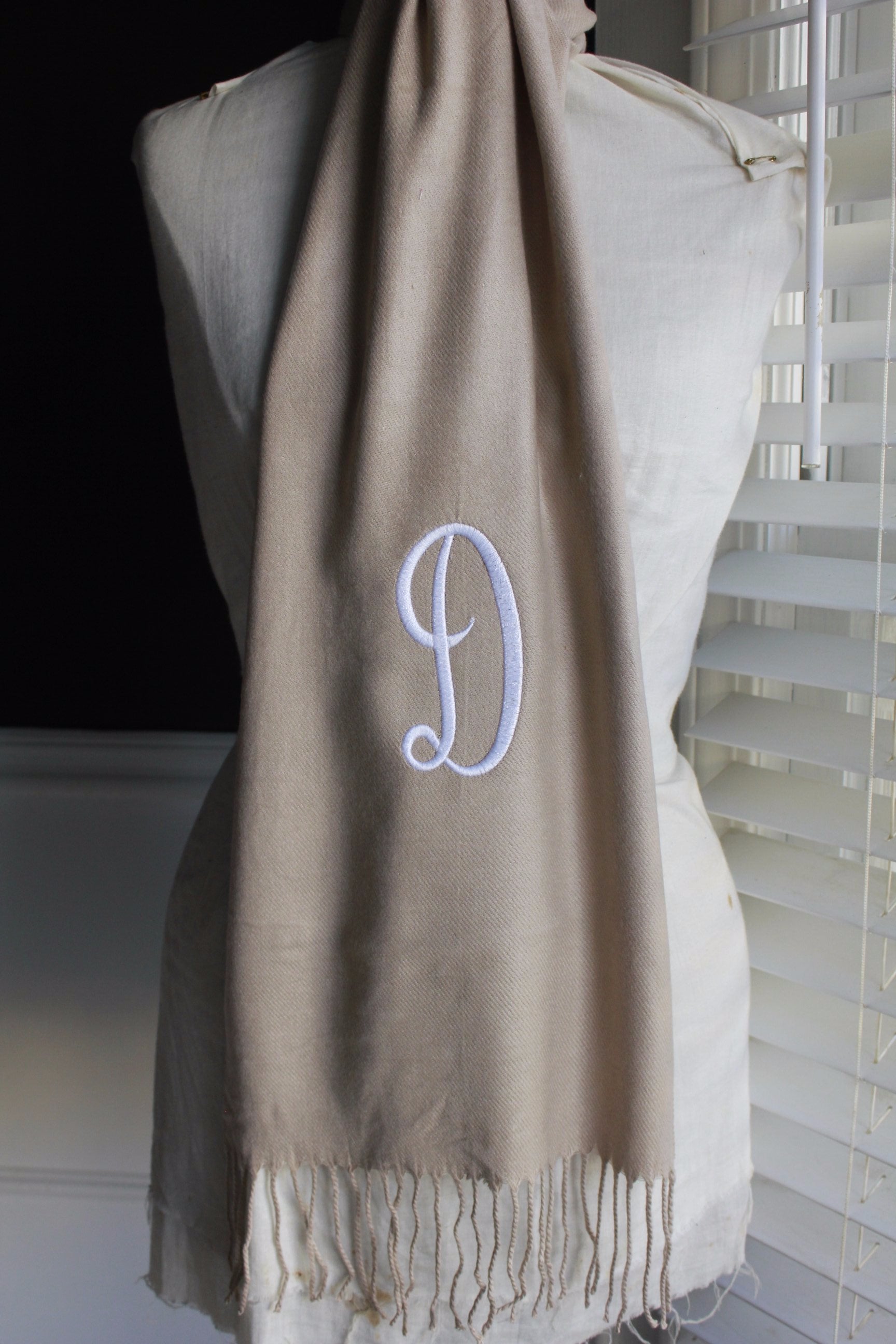 Monogrammed Cashmere feel Scarf - Atlanta Monogram