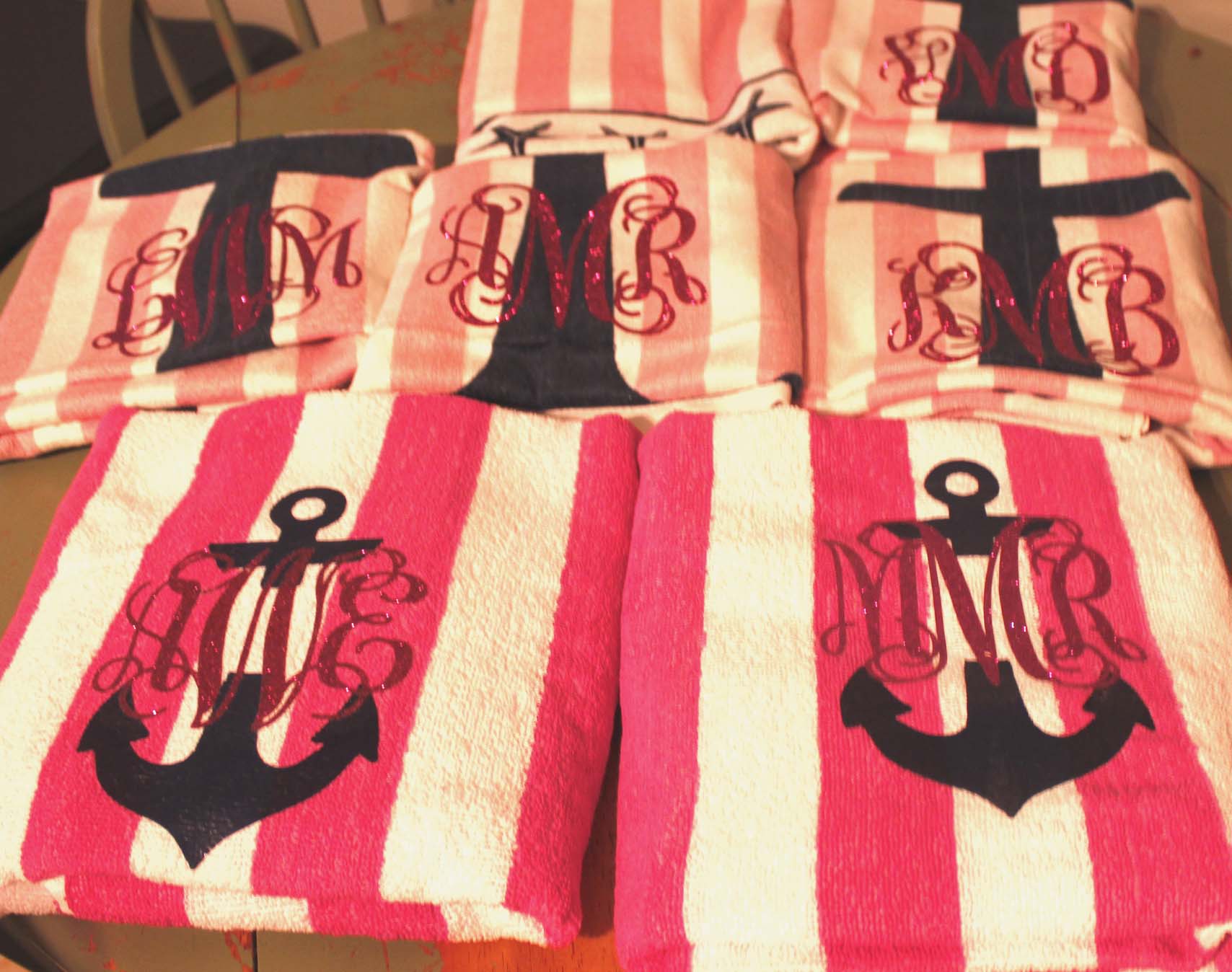 Personalized Beach Towels - Atlanta Monogram