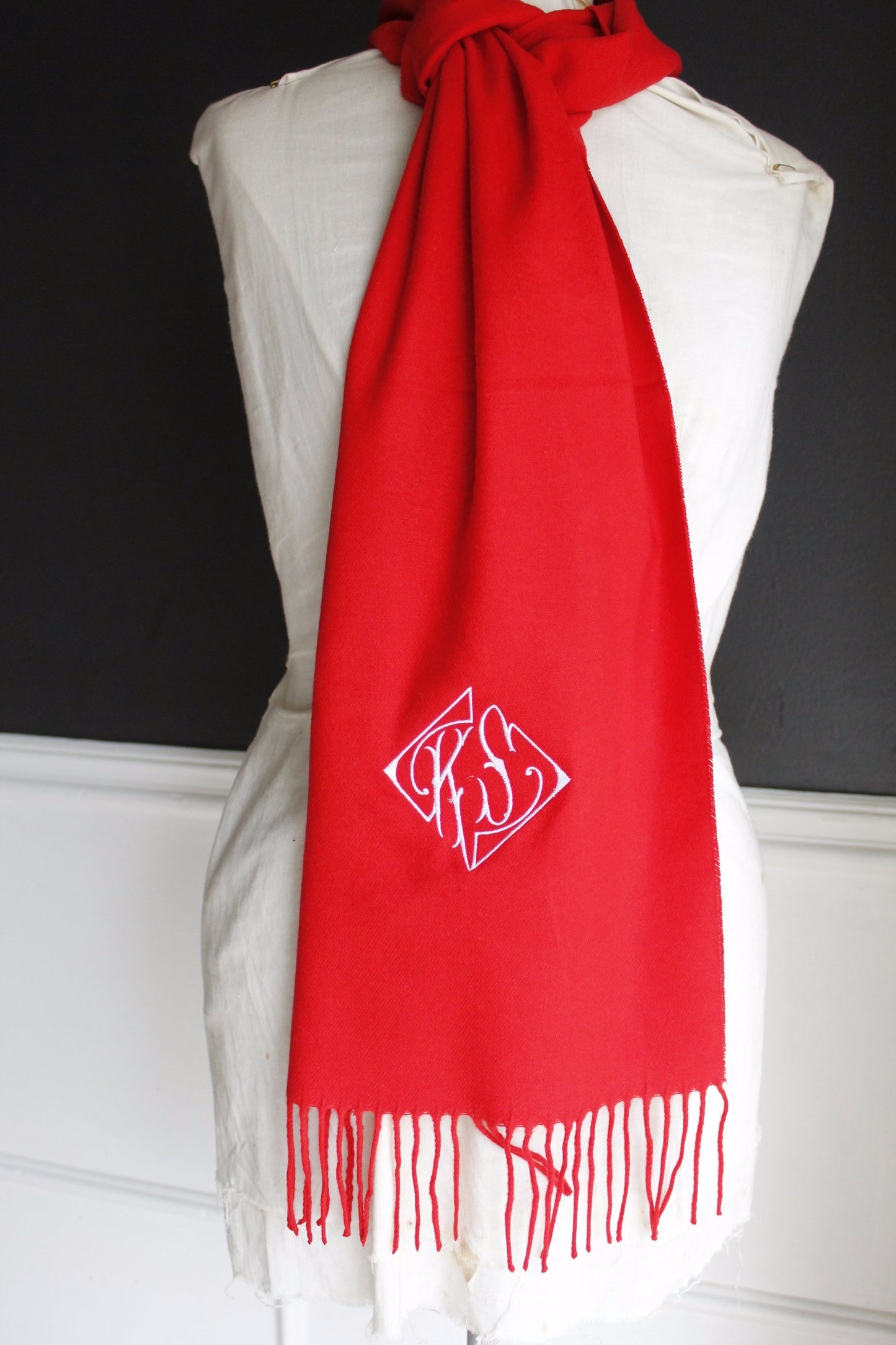 Monogrammed Cashmere feel Scarf - Atlanta Monogram