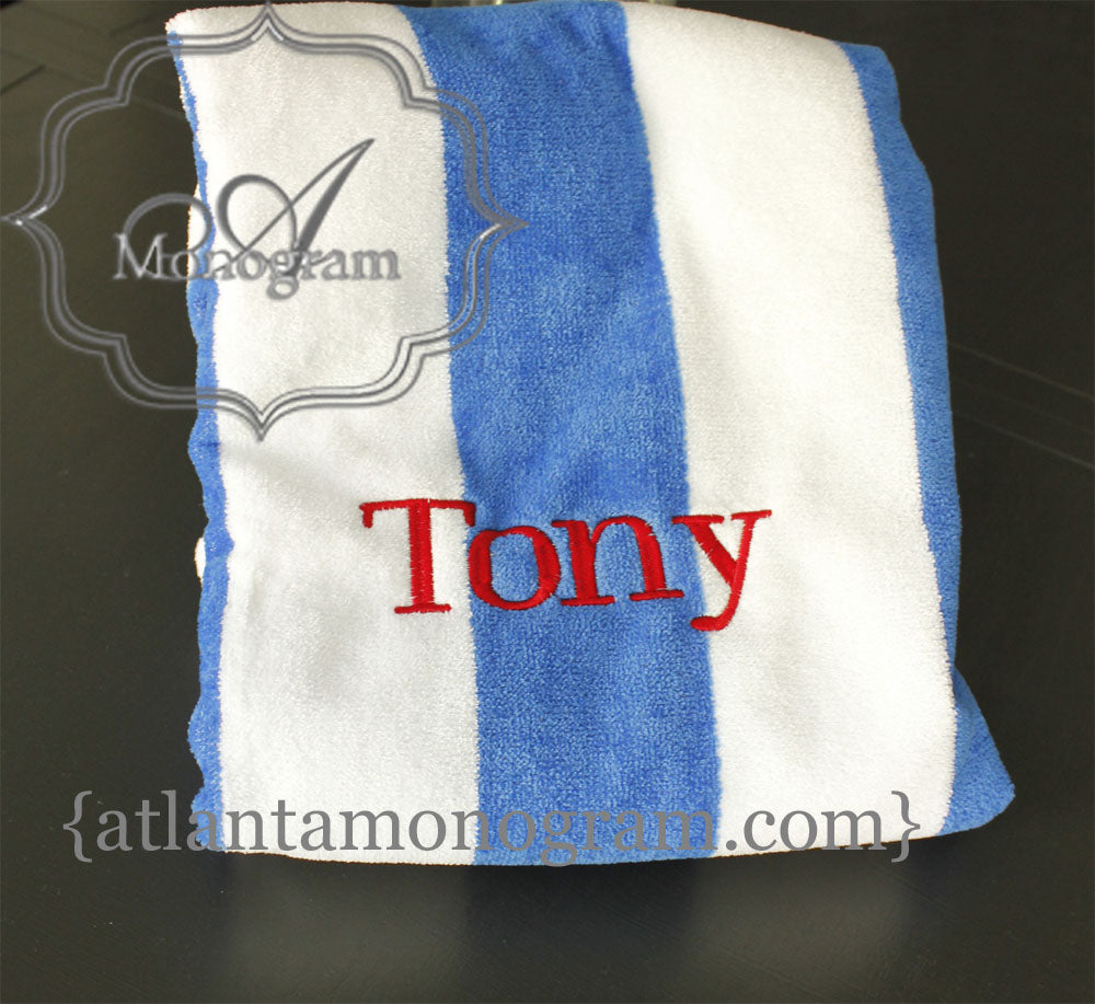 Personalized Beach Towels - Atlanta Monogram