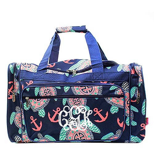 Monogrammed Sea Turtle Duffel bag - Atlanta Monogram