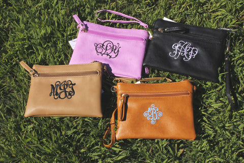 Monogrammed Personalized Hipster purses - Atlanta Monogram