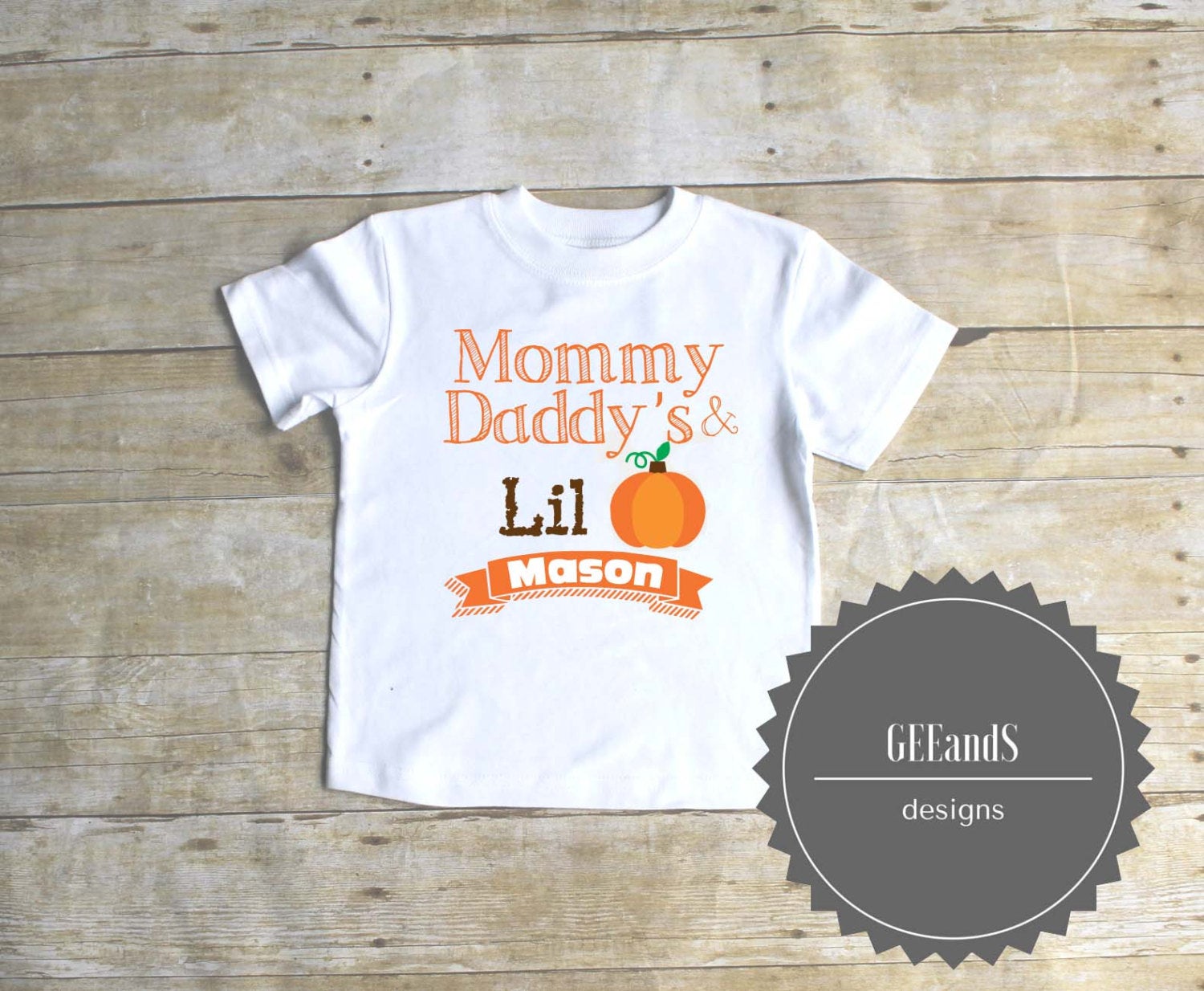 Mommy & Daddy's lil Pumpkin Personalized thanksgiving shirt