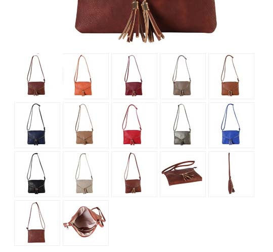 Monogrammed Cross body - Mocha tassel hipster bag -Personalized purse - Atlanta Monogram