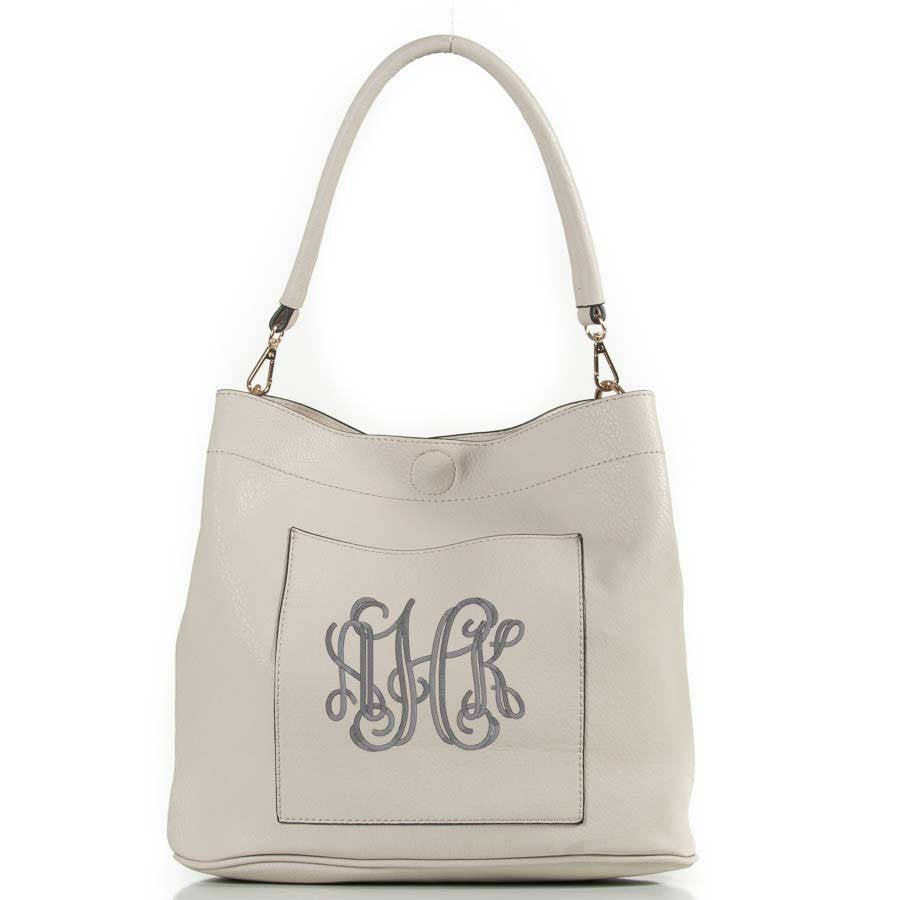 Monogrammed Bucket purse - Atlanta Monogram