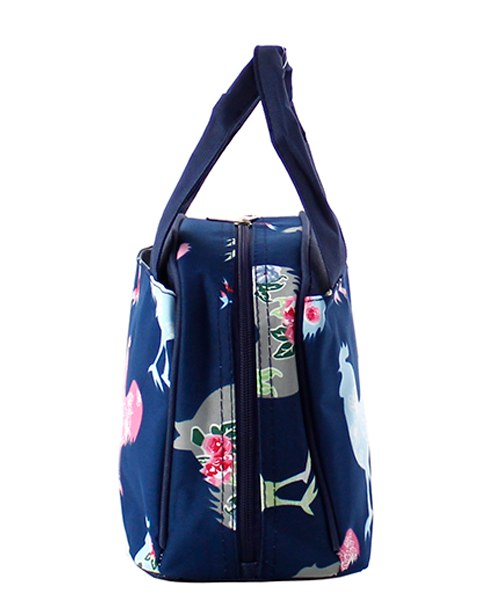 Rooster Chicken Floral Backpack and Lunch bag set